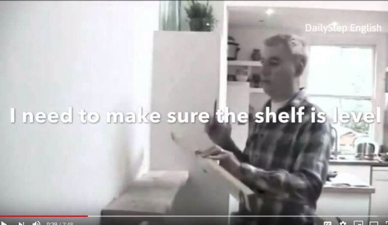 Video Lesson: How To Explain In English The Process Of Putting Up A Shelf